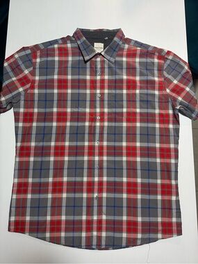 Holton Men’s Big & Tall 3XL Plaid Short Sleeve Button-Up Shirt Pockets